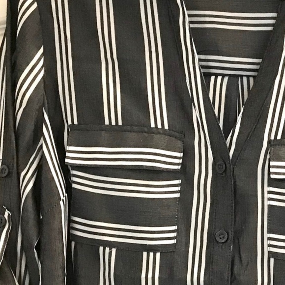 New York & Company Striped Ladies Blouse - Picture 7 of 10